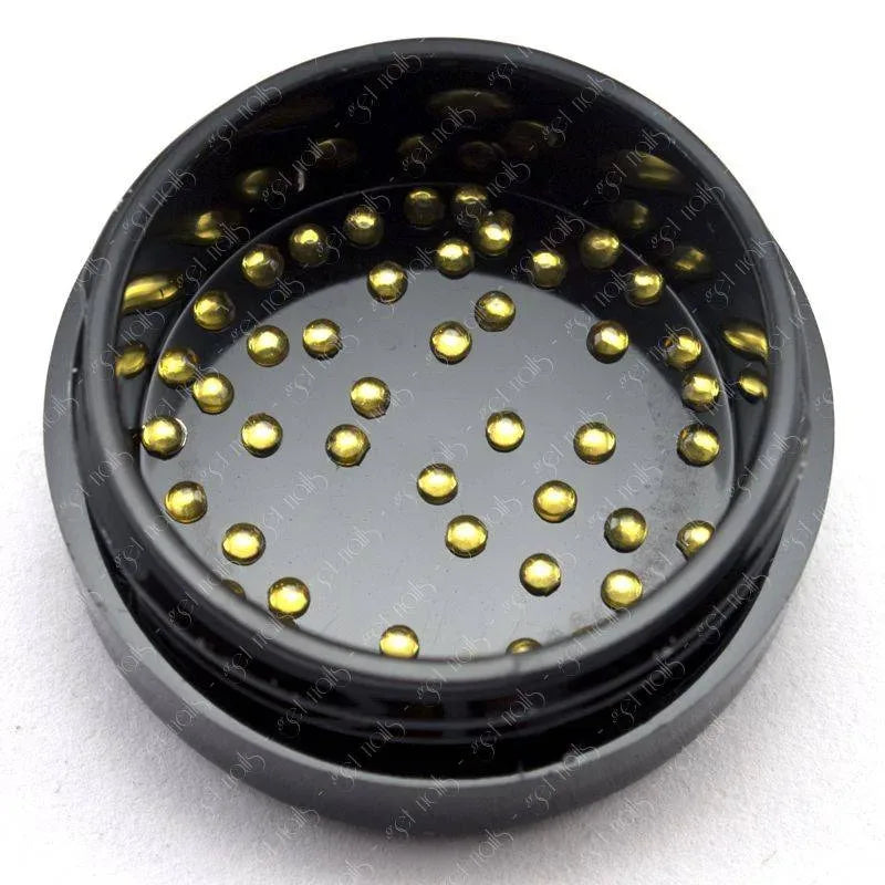 Strass rond 1,5 mm - Or, 50 pièces.