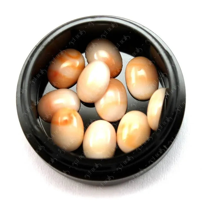Pierres de marbre pêche, 10 pcs.