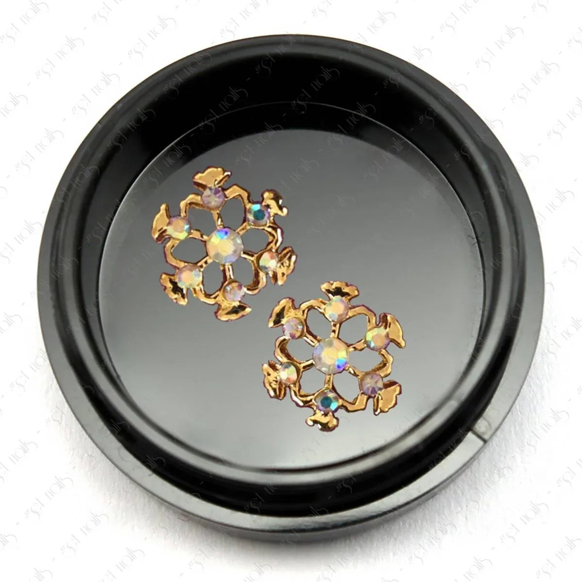 Snowflake 1 Gold Stras AB, 2 pcs.