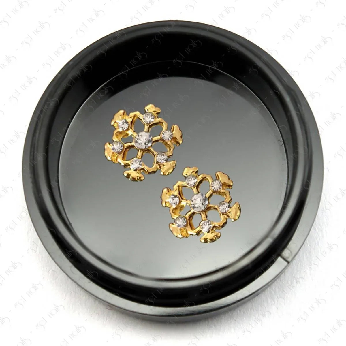 Snowflake 1 Gold Strass, 2 pcs.