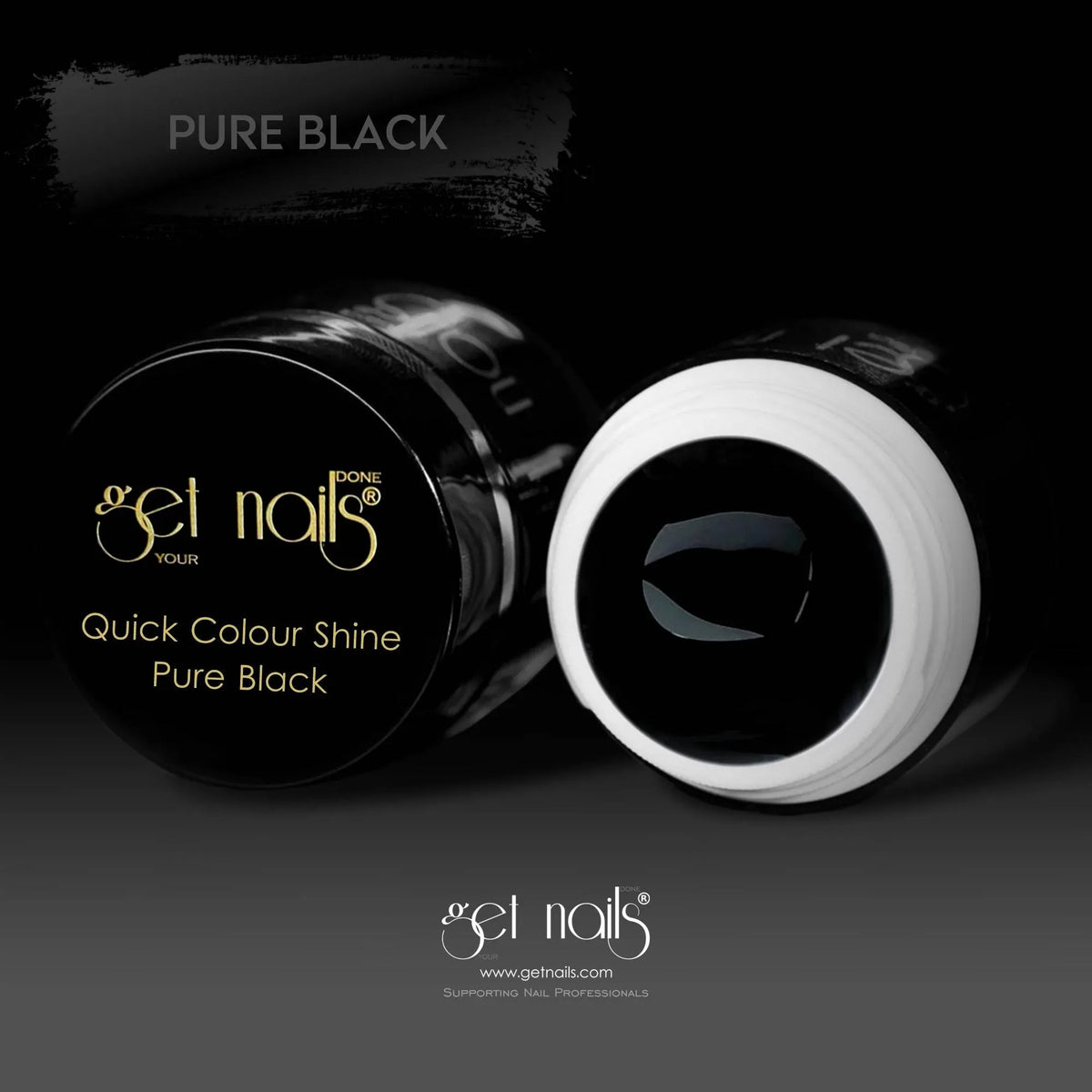 Quick Colour Shine Pure Black | Gel Colorat UV/LED
