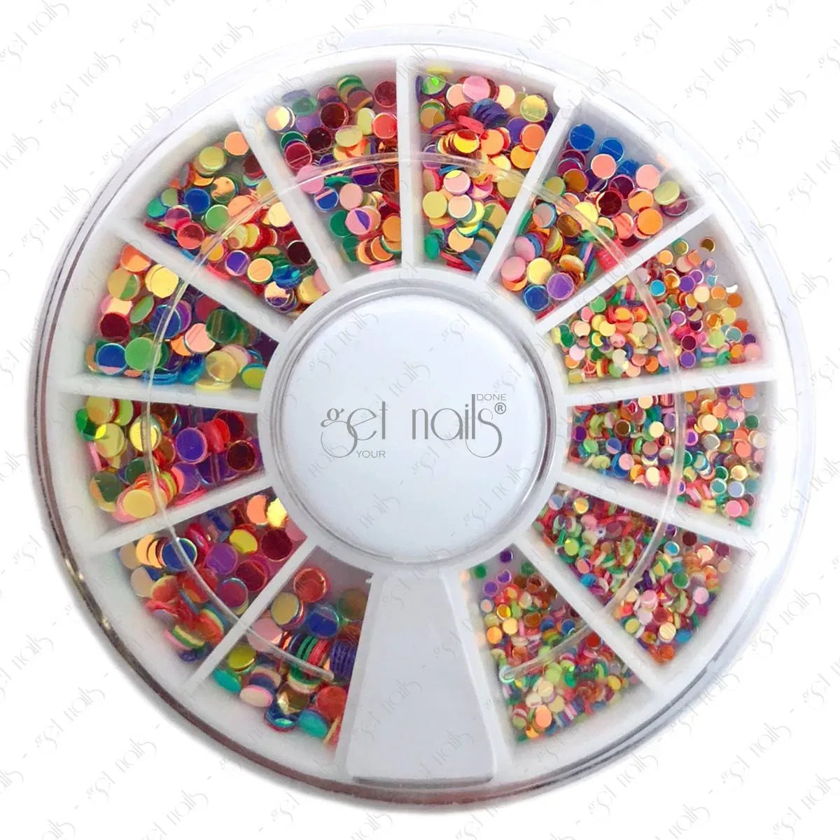 Points de Nail Art multi-tailles, en mini-roue