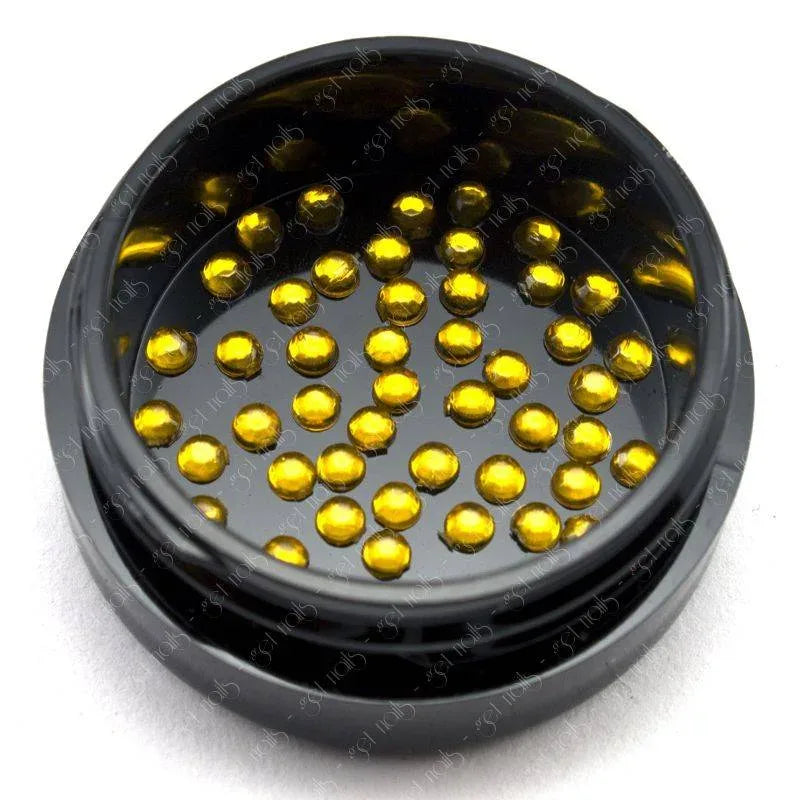 Round Rhinestones 2mm - Gold, 50 pcs.