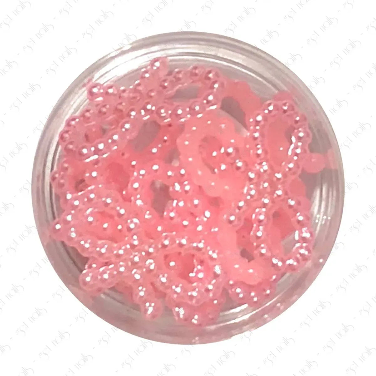 Nœuds Perles Rose, 10 pcs.