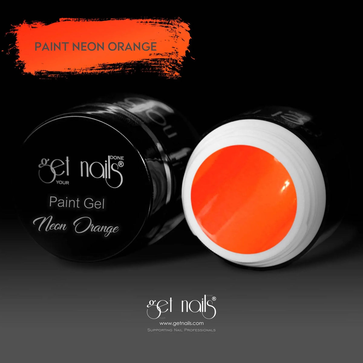 Neon Orange Paint Gel | UV/LED Colored Nail Gel