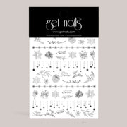 Sticker Art Tattoo 65 Happy Holidays Silver GN