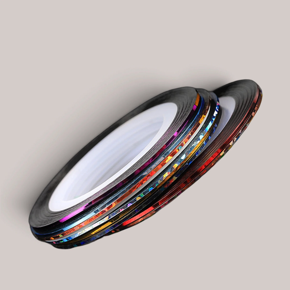 Nail Art Stripe Silver Glitter GN