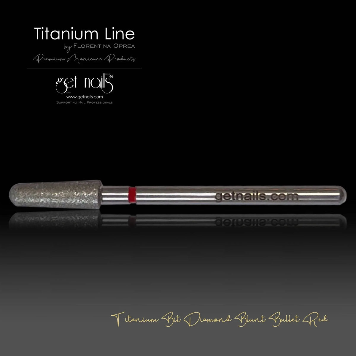 Foret à pointe en titane diamantée émoussée rouge GN