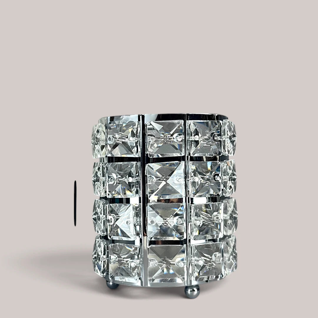 Glass Crystal Glam Silver Round GN
