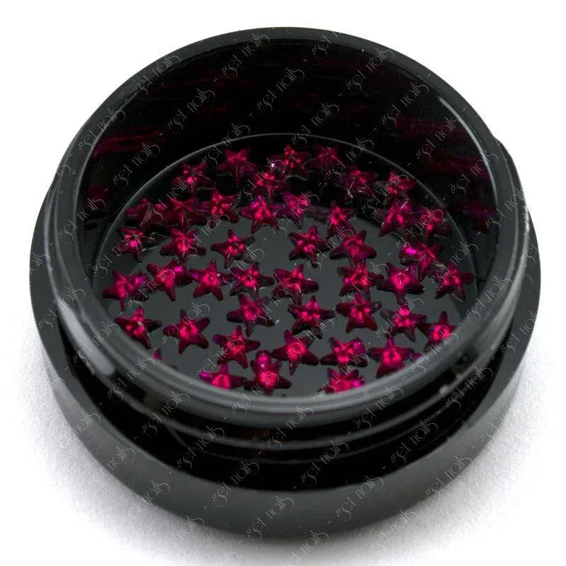 Strass étoiles 3mm - Rose, 50 pcs.