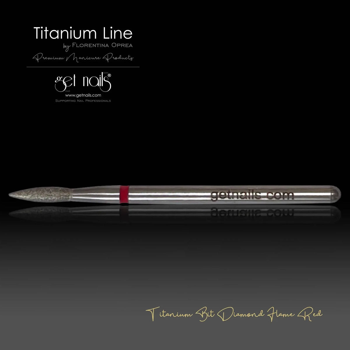 Titanium Bit Diamond Flame Red GN