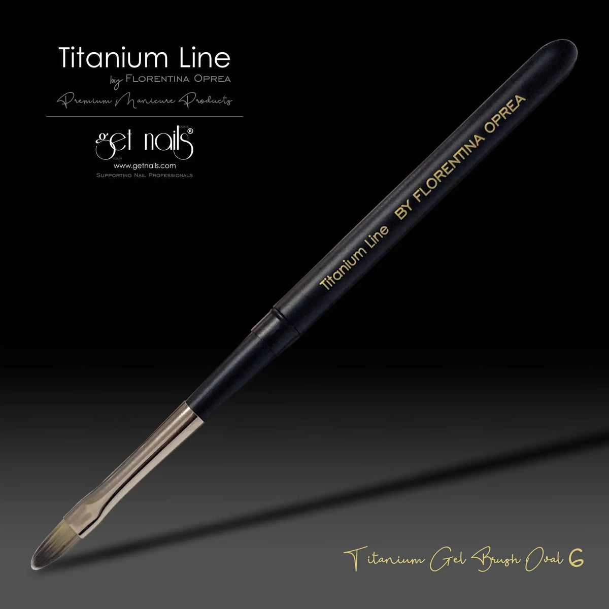 Titanium Gel Brush Oval 6