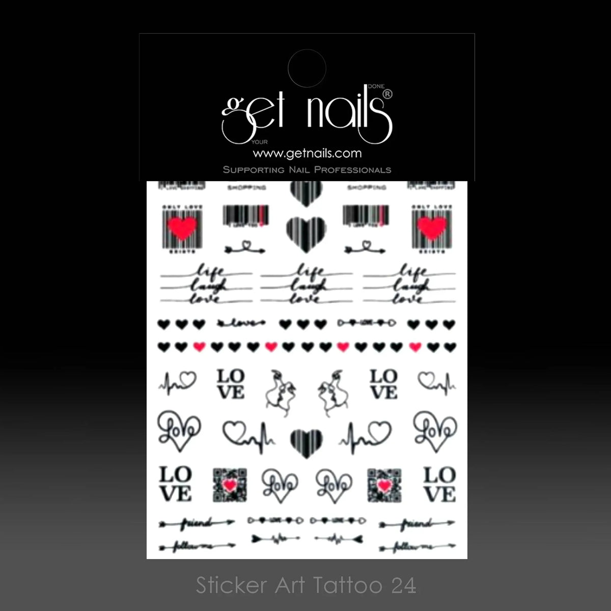 Sticker Art Tattoo 24 GN Love