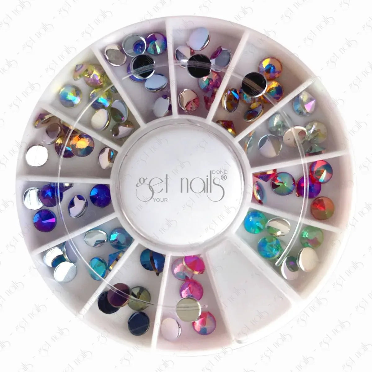 Strass Multicolor AB Mix 4mm, in Mini Wheel GN
