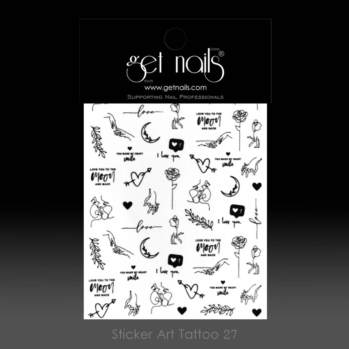 Sticker Art Tattoo 27 GN Love