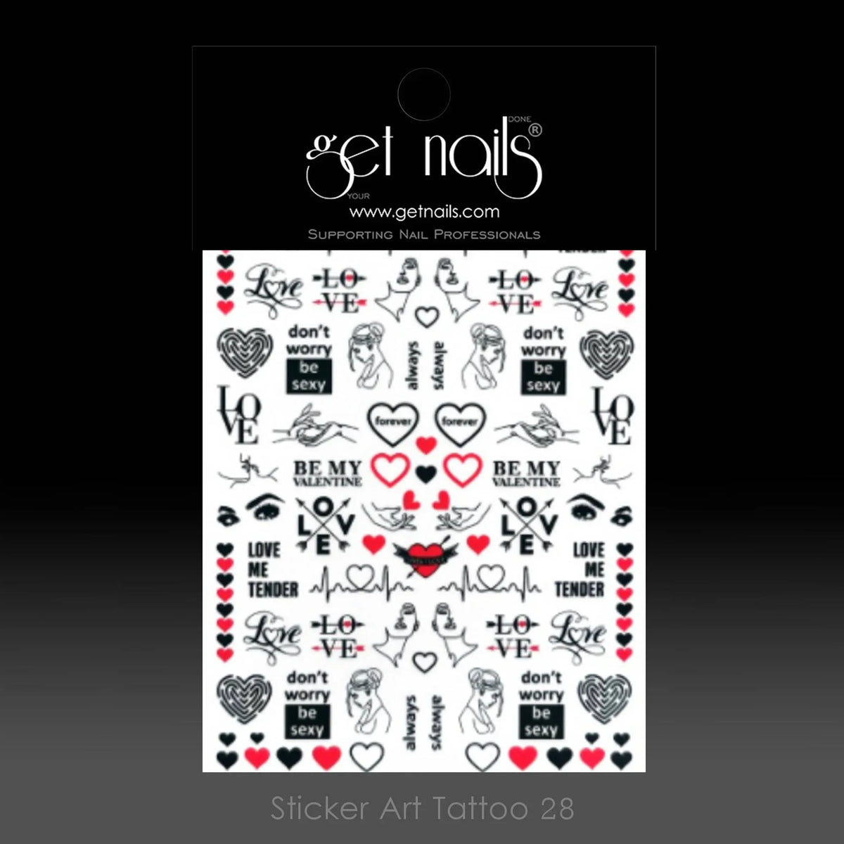 Sticker Art Tattoo 28 GN Love