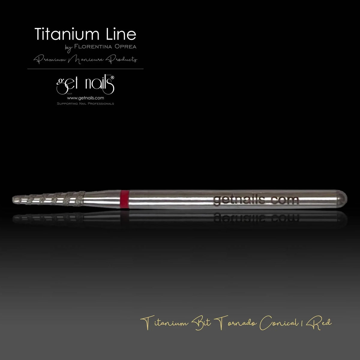 Fraise conique Titanium Bit Tornado I Rouge GN