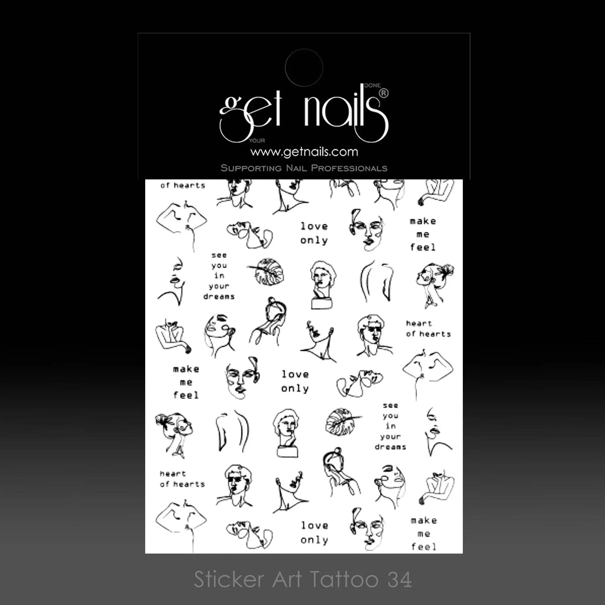 Sticker Art Tattoo 34 GN LineArt