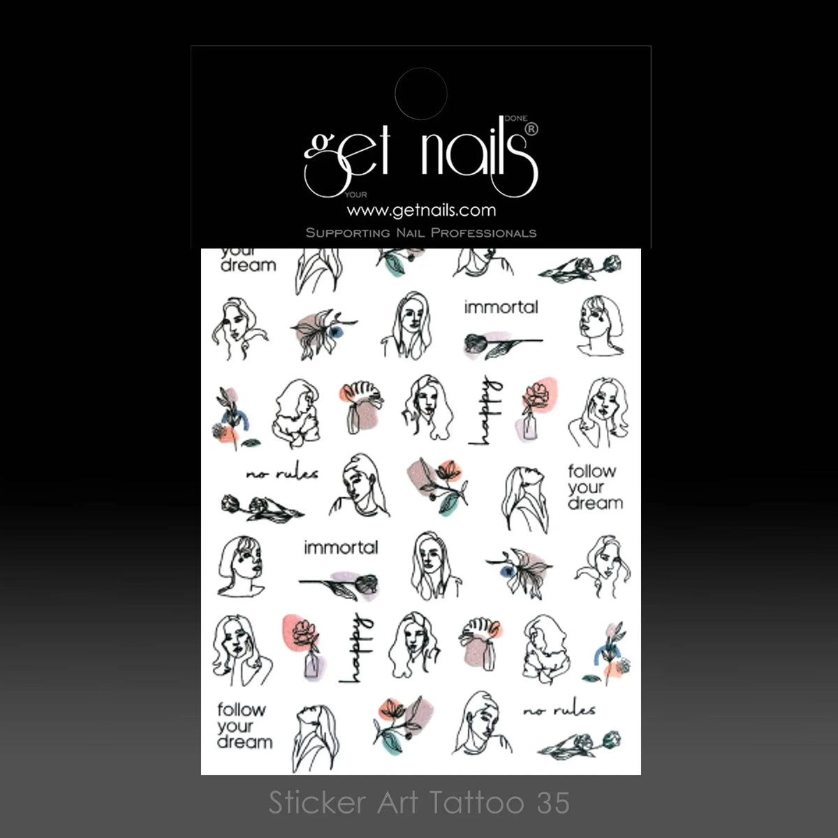 Sticker Art Tattoo 35 GN LineArt