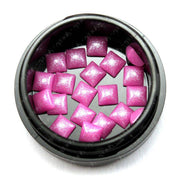 Pierres Pearl carrées Rose Foncé - 20 pièces