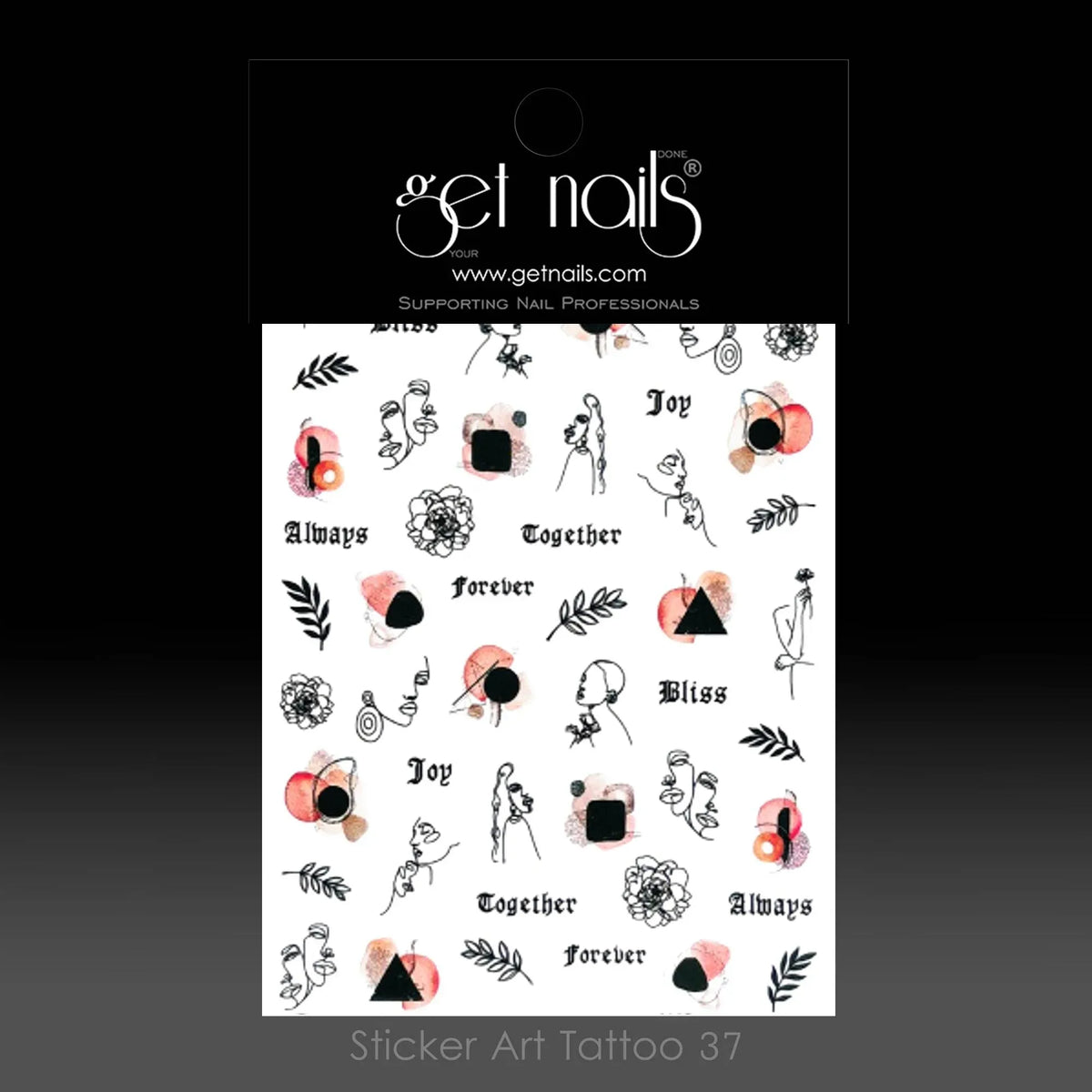 Sticker Art Tattoo 37 GN Watercolour Minimalism