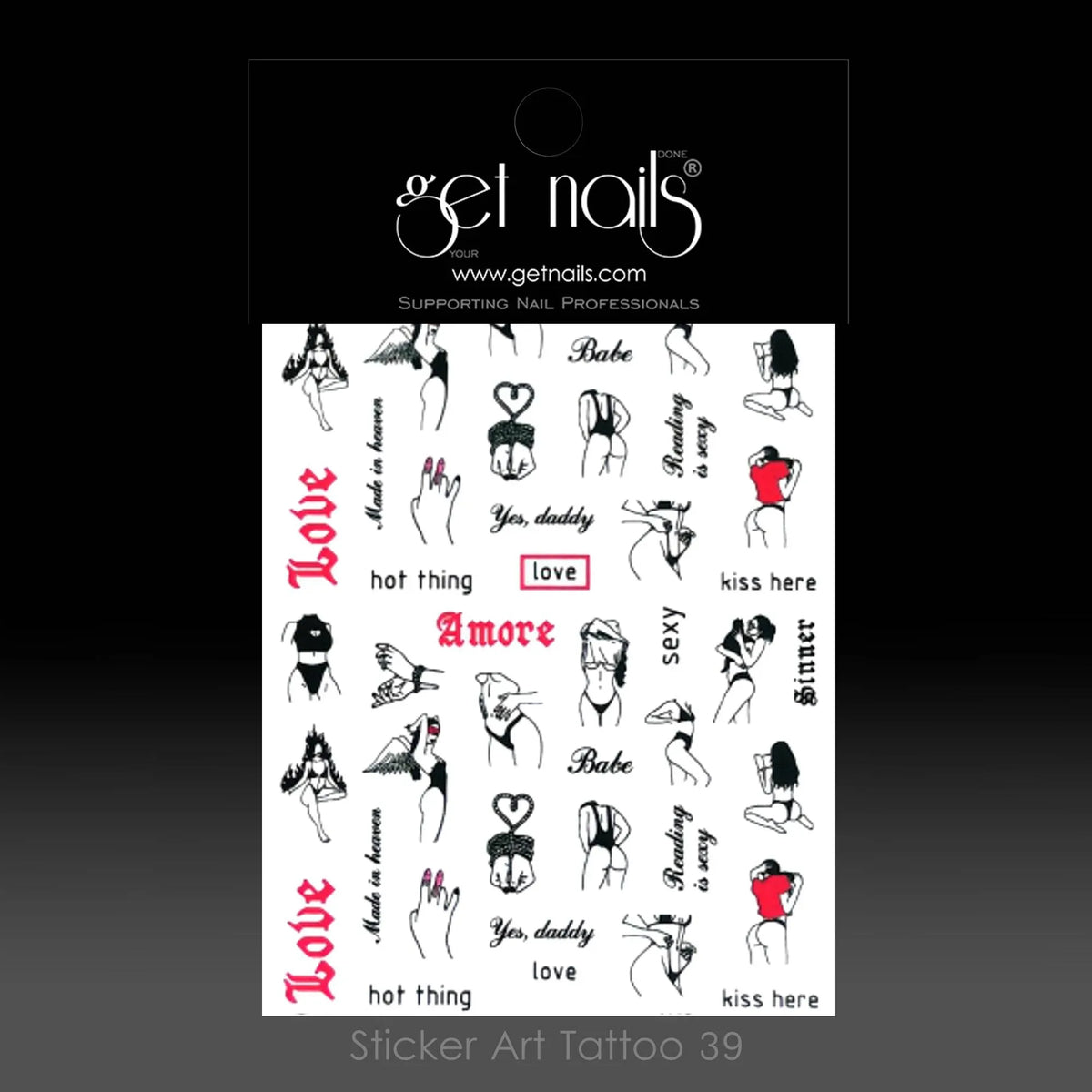 Sticker Art Tatouage 39 GN Sexy Babe