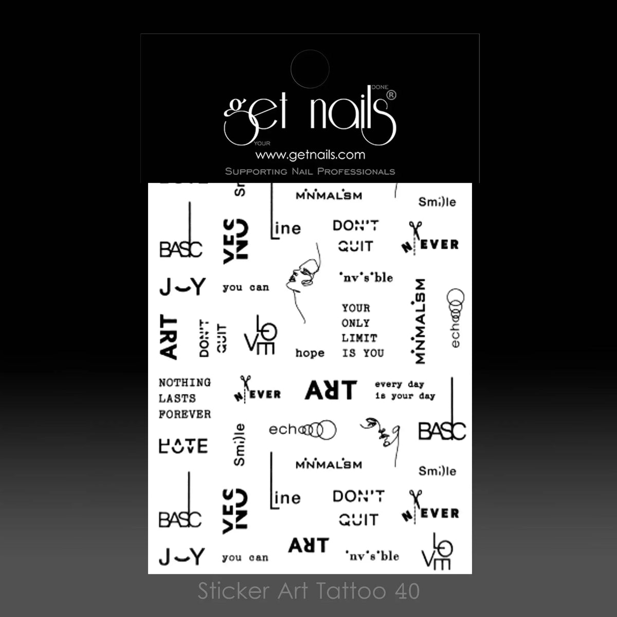 Sticker Art Tatouage 40 GN Minimalisme