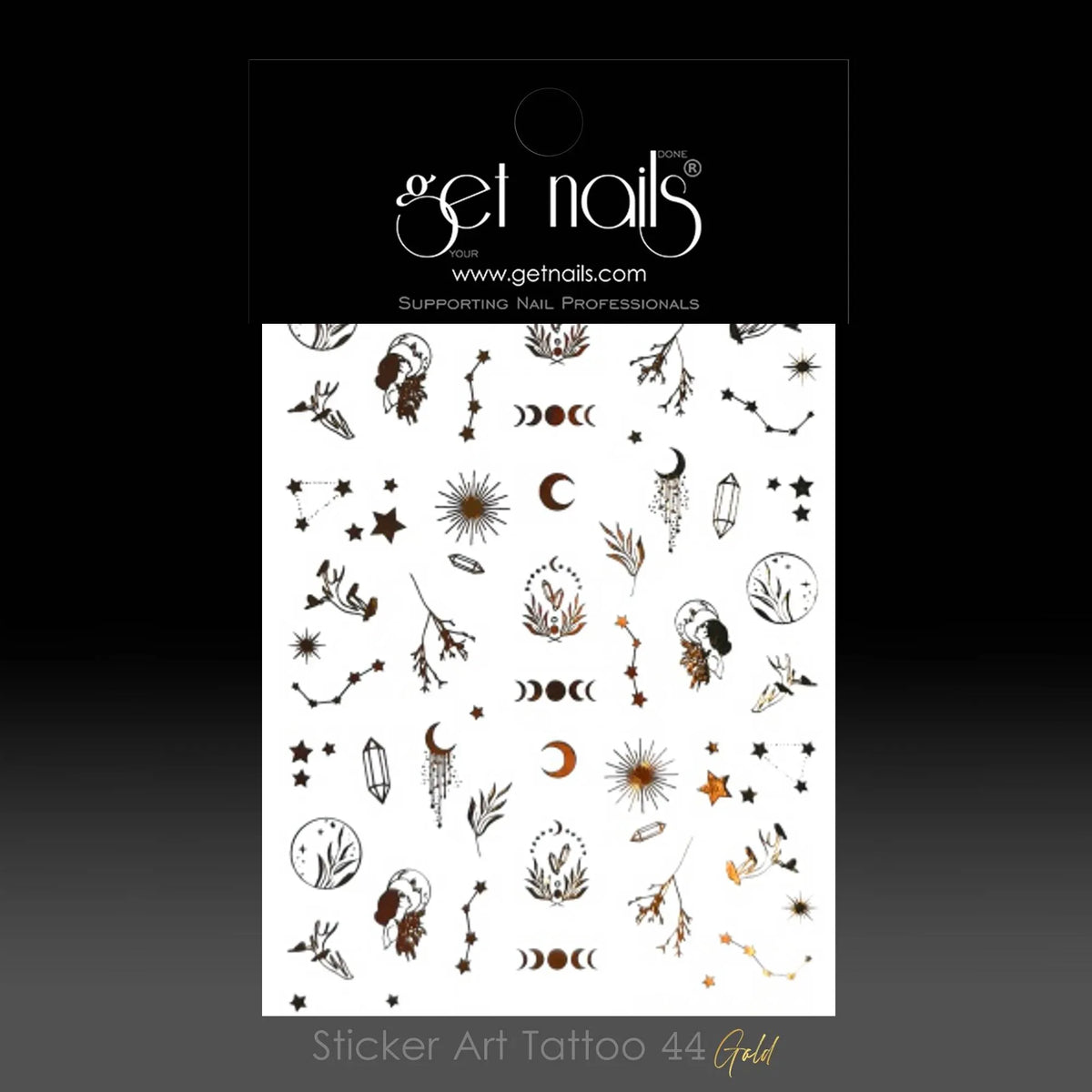 Sticker Art Tatouage 44 GN Astrologie Or