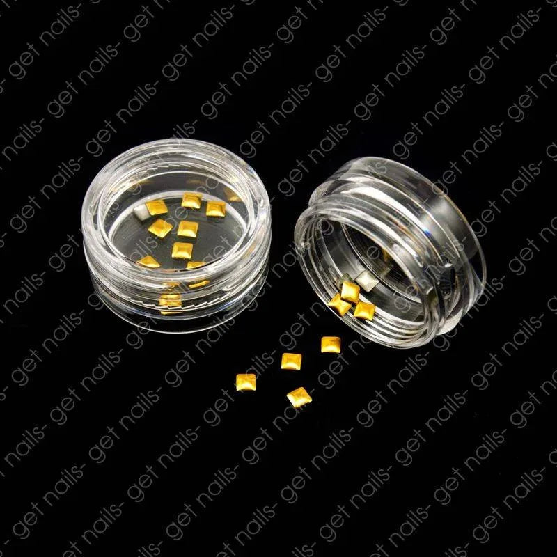 Clous plats carrés dorés, 20 pièces/set