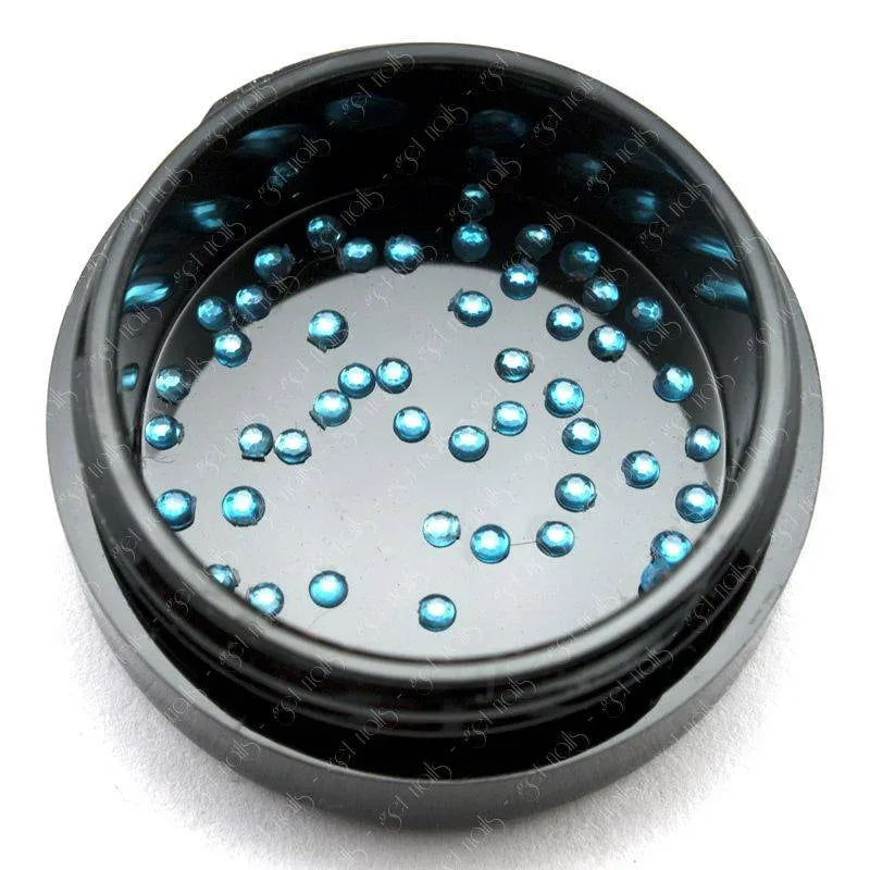 Strass ronds 1,5 mm - Turquoise, 50 pcs.