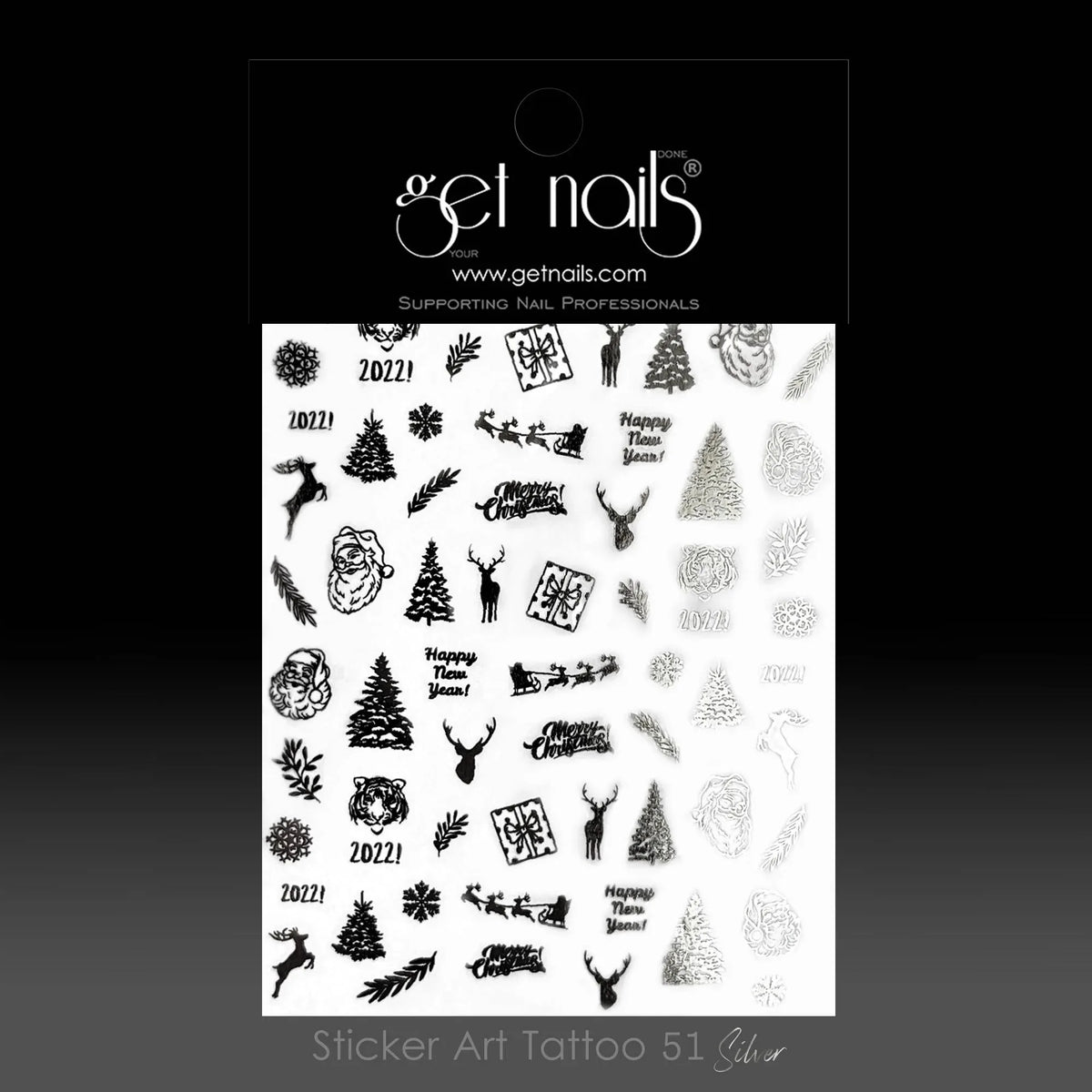 Sticker Art Tattoo 51 GN Argent Hiver