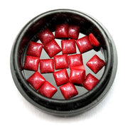 Pearl Stones Square Red - 20 pcs. | Stock Clearance