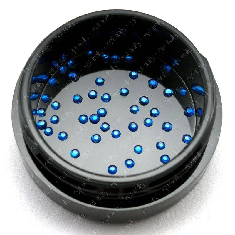 Strass ronds 1,5 mm - Bleu, 50 pcs.