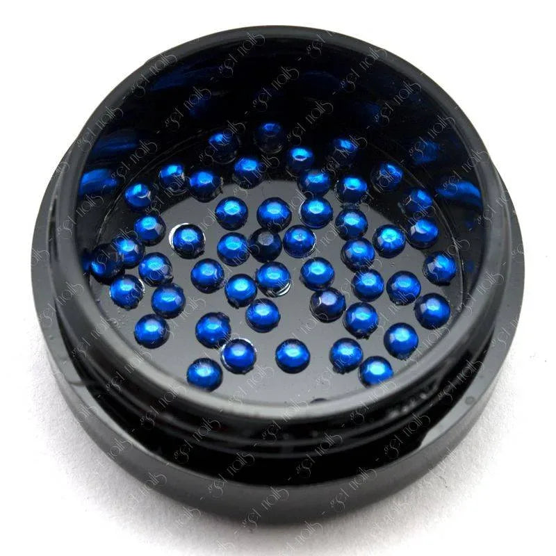 Strass rond 2mm - Bleu, 50 pcs.