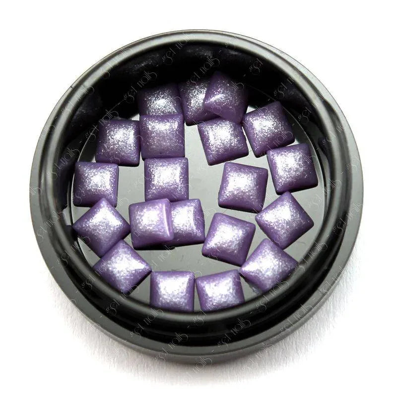 Square Mauve Pearl Stones - 20 pcs. | Stock clearance
