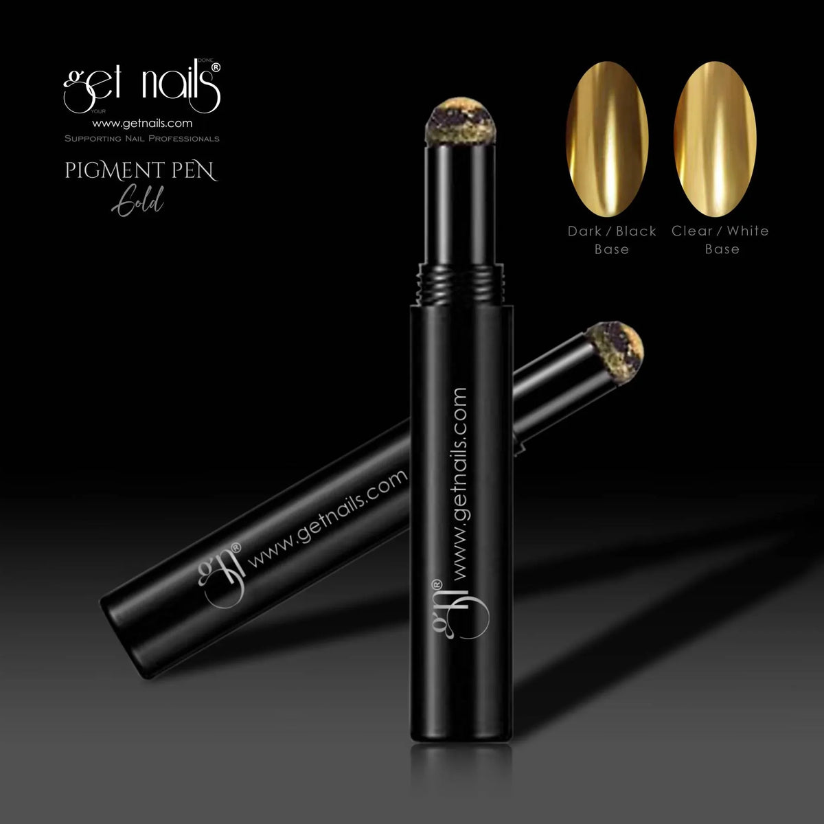 Stylo pigmentaire chrome doré
