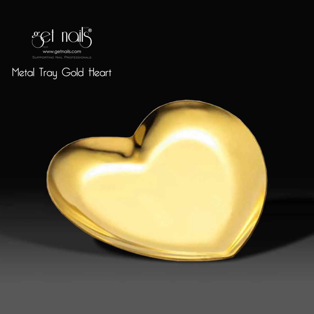 Metal Tray Gold Heart GN