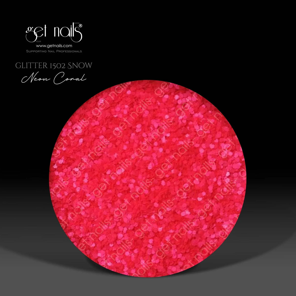 Glitter 1502 Snow Neon Coral