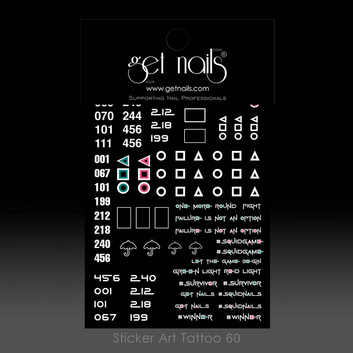 Sticker Art Tattoo 60 GN Squid Game