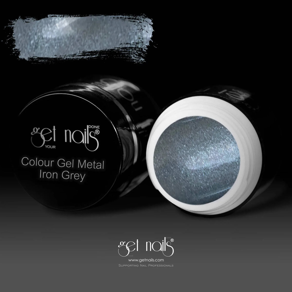 Gel Couleur Métal Gris Fer | Gel Coloré UV/LED