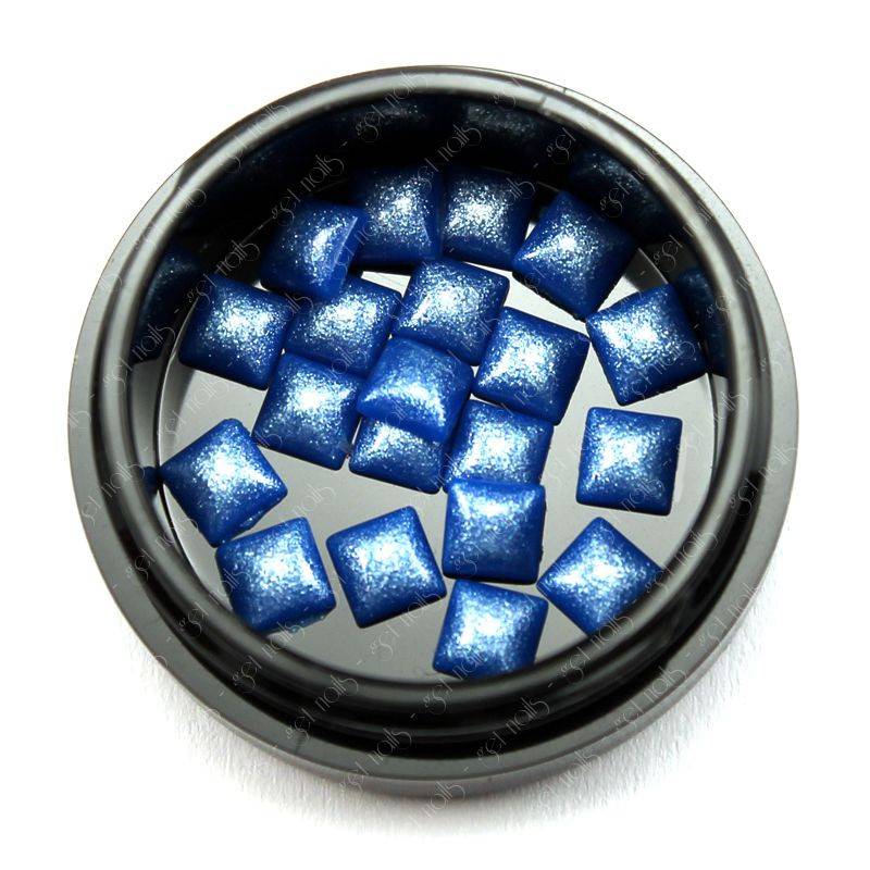 Pearl Stones Square Deep Blue - 20 pcs. | Stock clearance