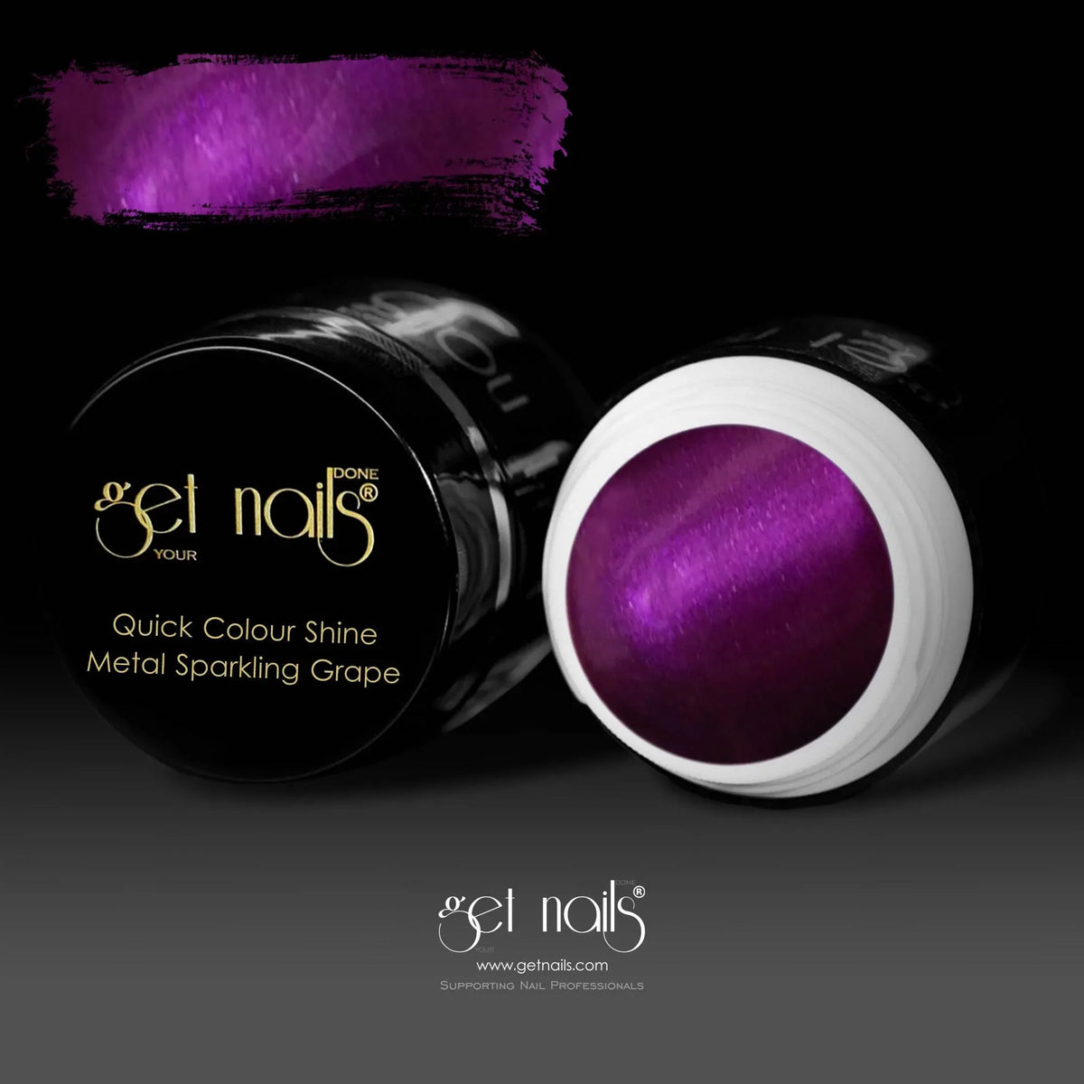 Quick Colour Shine Metal Sparkling Grape | Gel Colorat UV/LED