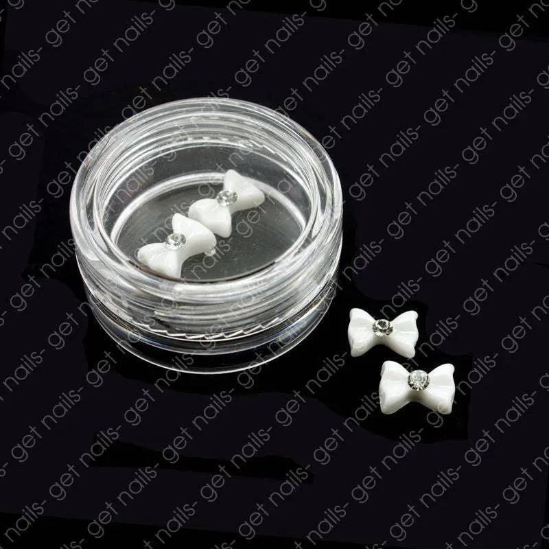 White Acrylic Bows - 2 pcs./set | Stock clearance
