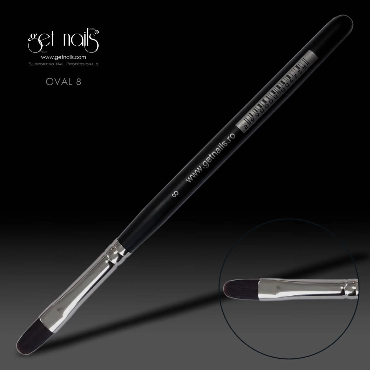 Pensula Gel Oval Nr. 8 GN