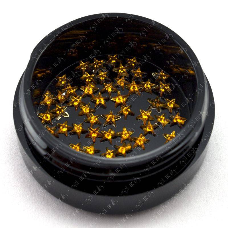 Strasuri Stelute 3mm - Orange, 50 buc.