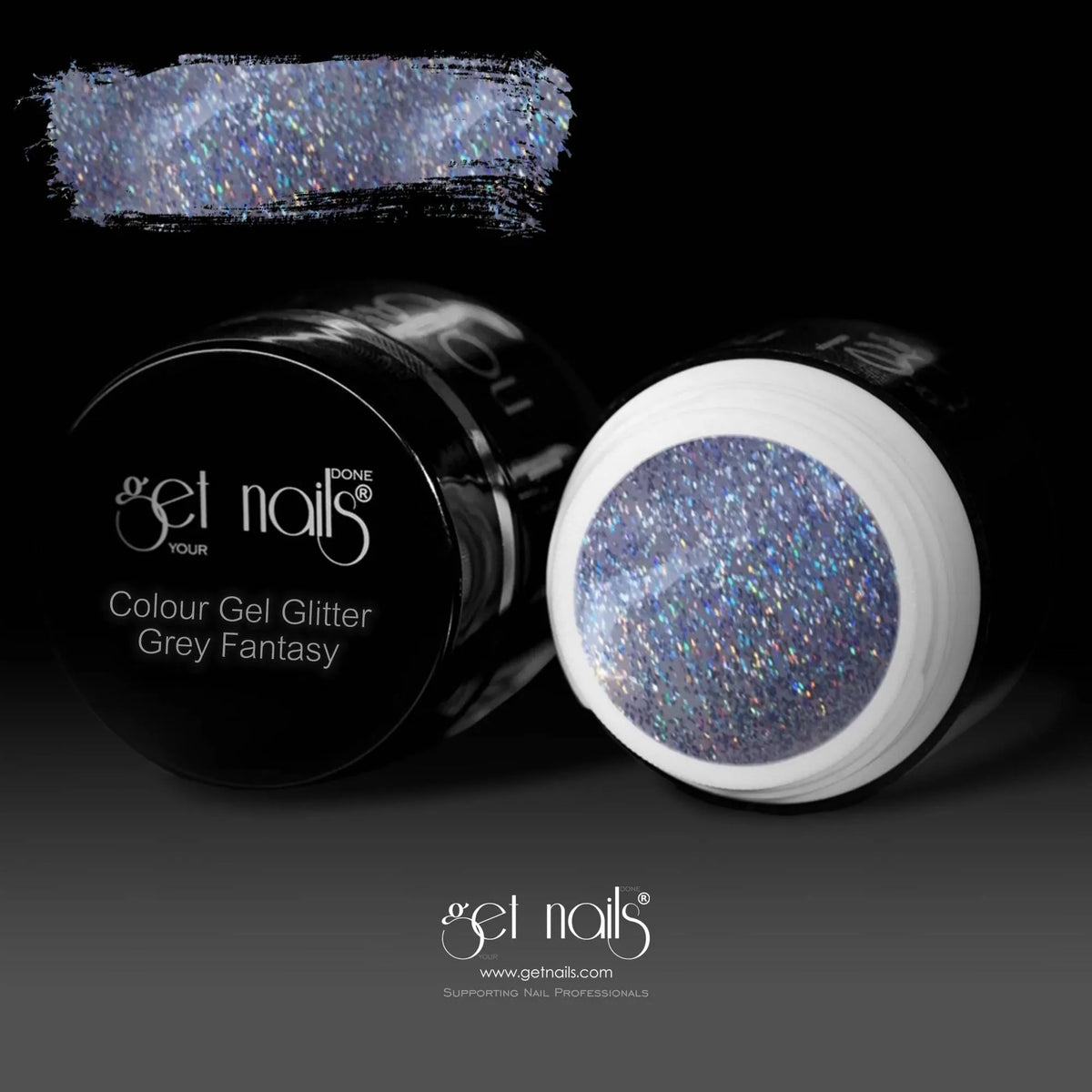Colour Gel Glitter Grey Fantasy | UV/LED Coloured Gel