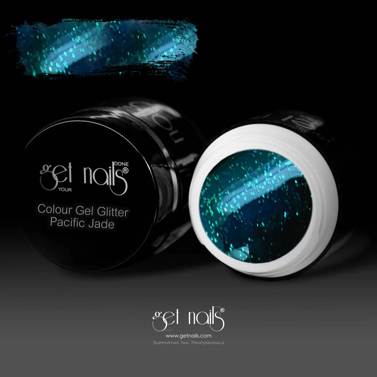 Colour Gel Glitter Pacific Jade | Gel Colorat UV/LED