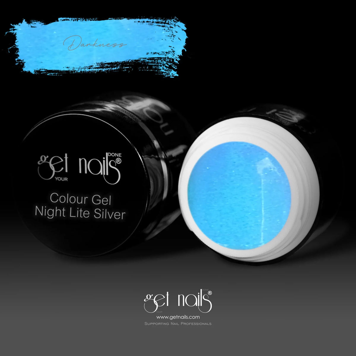Colour Gel Night Lite Silver | Gel Colorat Unghii UV/LED
