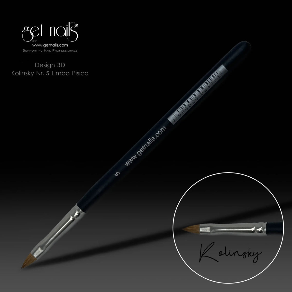 Pensula Design 3D Kolinsky Nr. 5 Limba Pisica GN