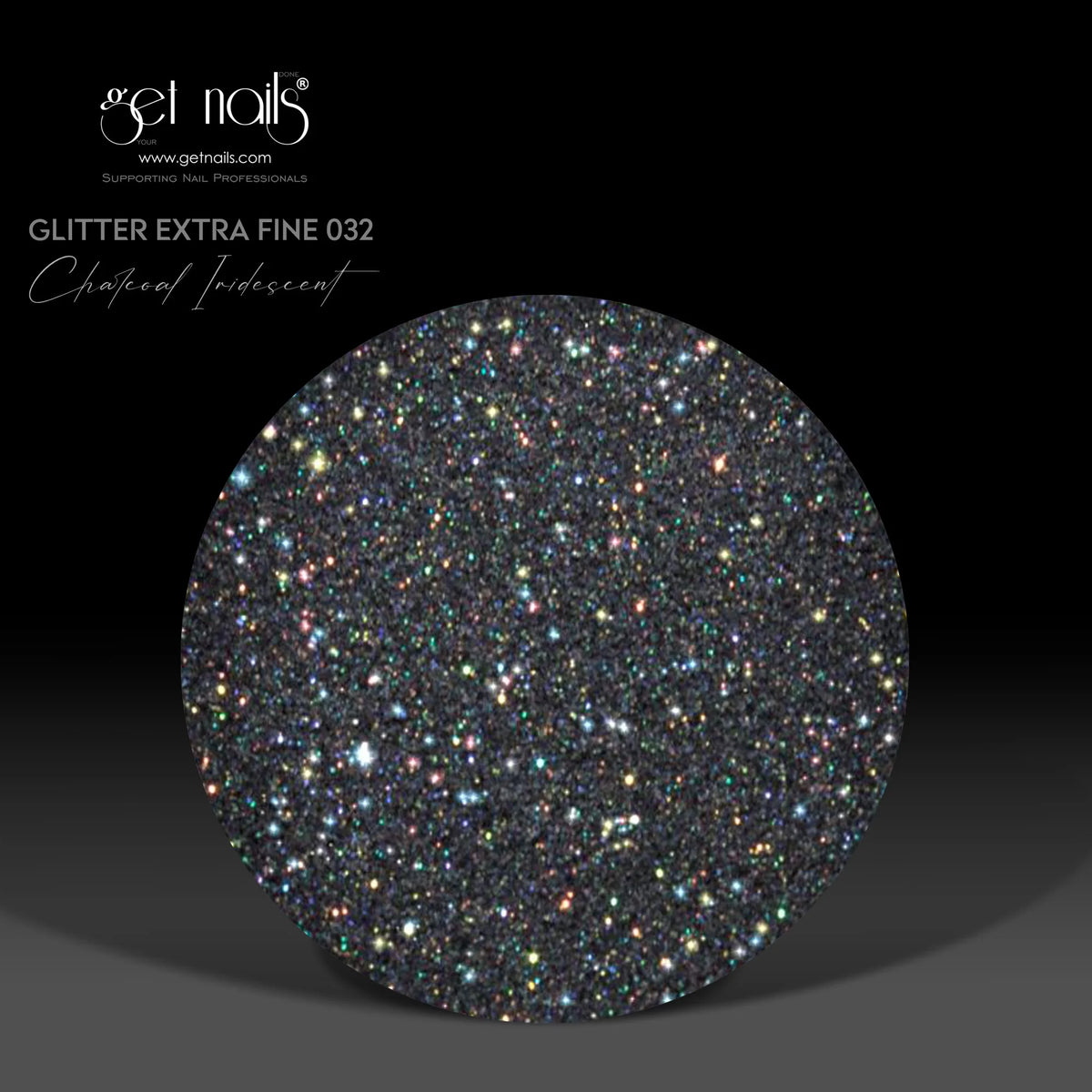 Glitter EF 032 Charcoal Iridescent